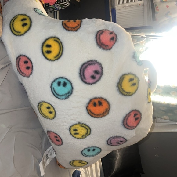 Rainbow Smiley Face Bed Rest Pillow - Picture 3 of 3